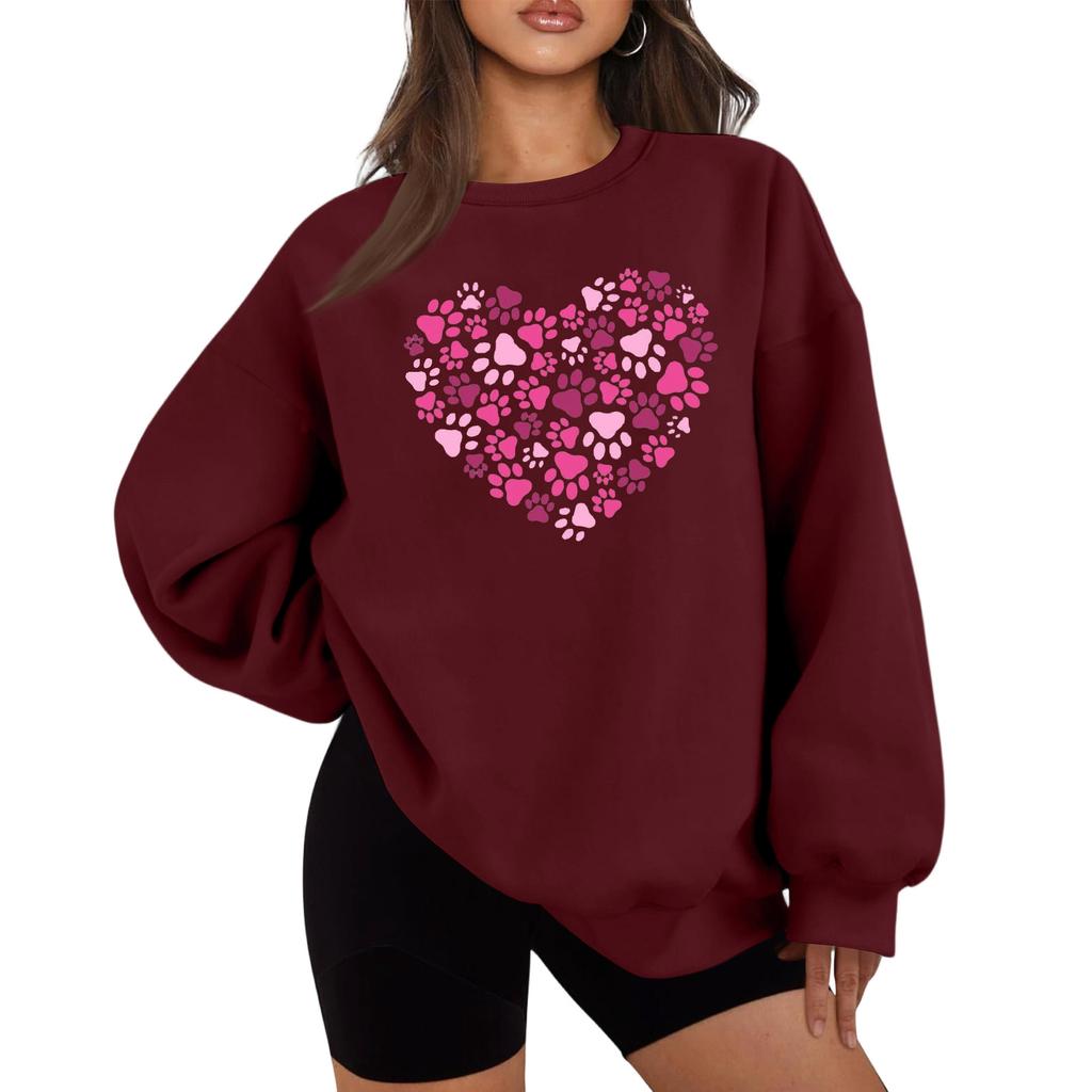 Dámská mikina s kulatým výstřihem Podzimní grafické mikiny Dovolená Dlouhý rukáv Spuštěná ramena Pulovr