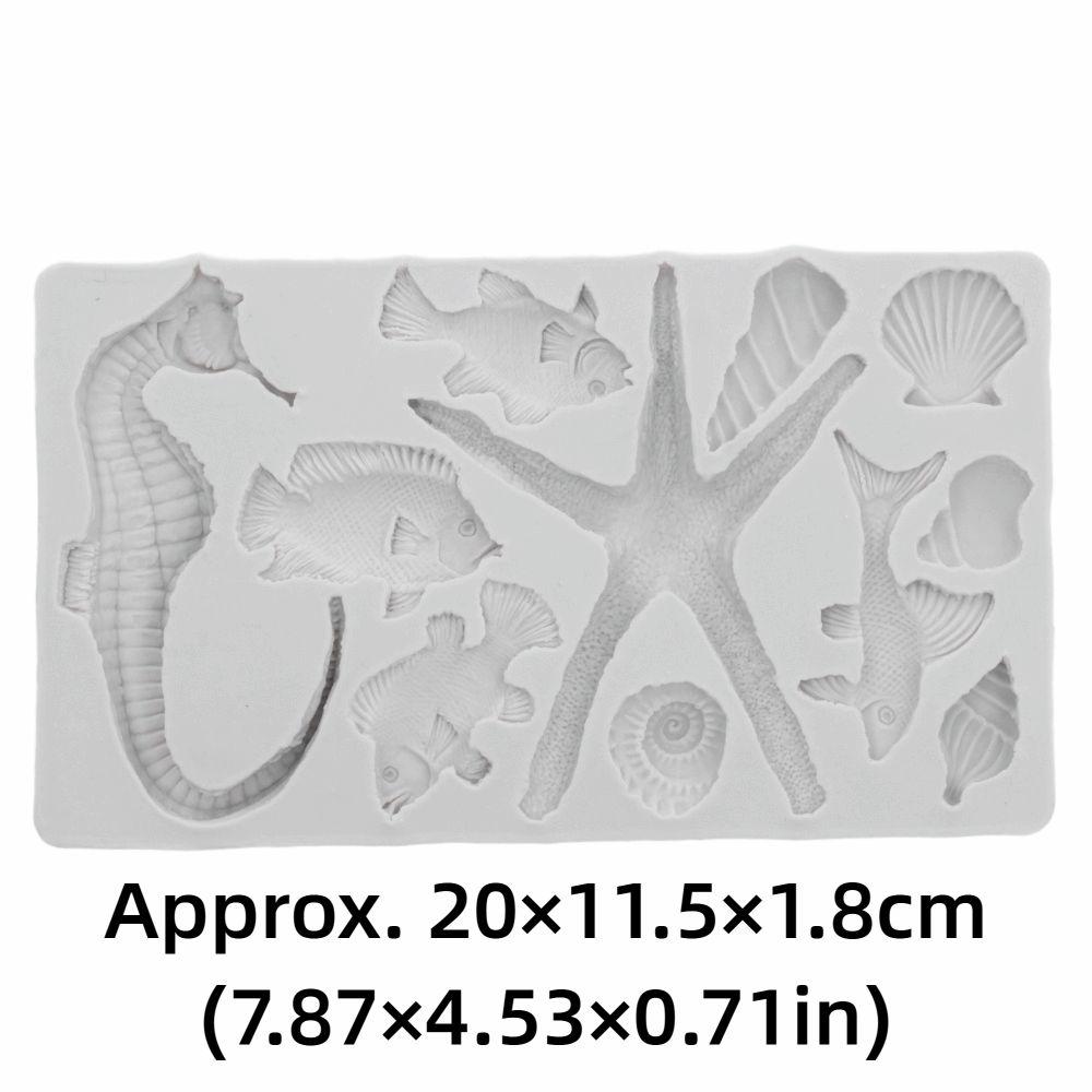 Baking Mold Reusable Silicone Mold Non Stick Silicone Fondant Mold Marine Theme Molds Sugar Craft