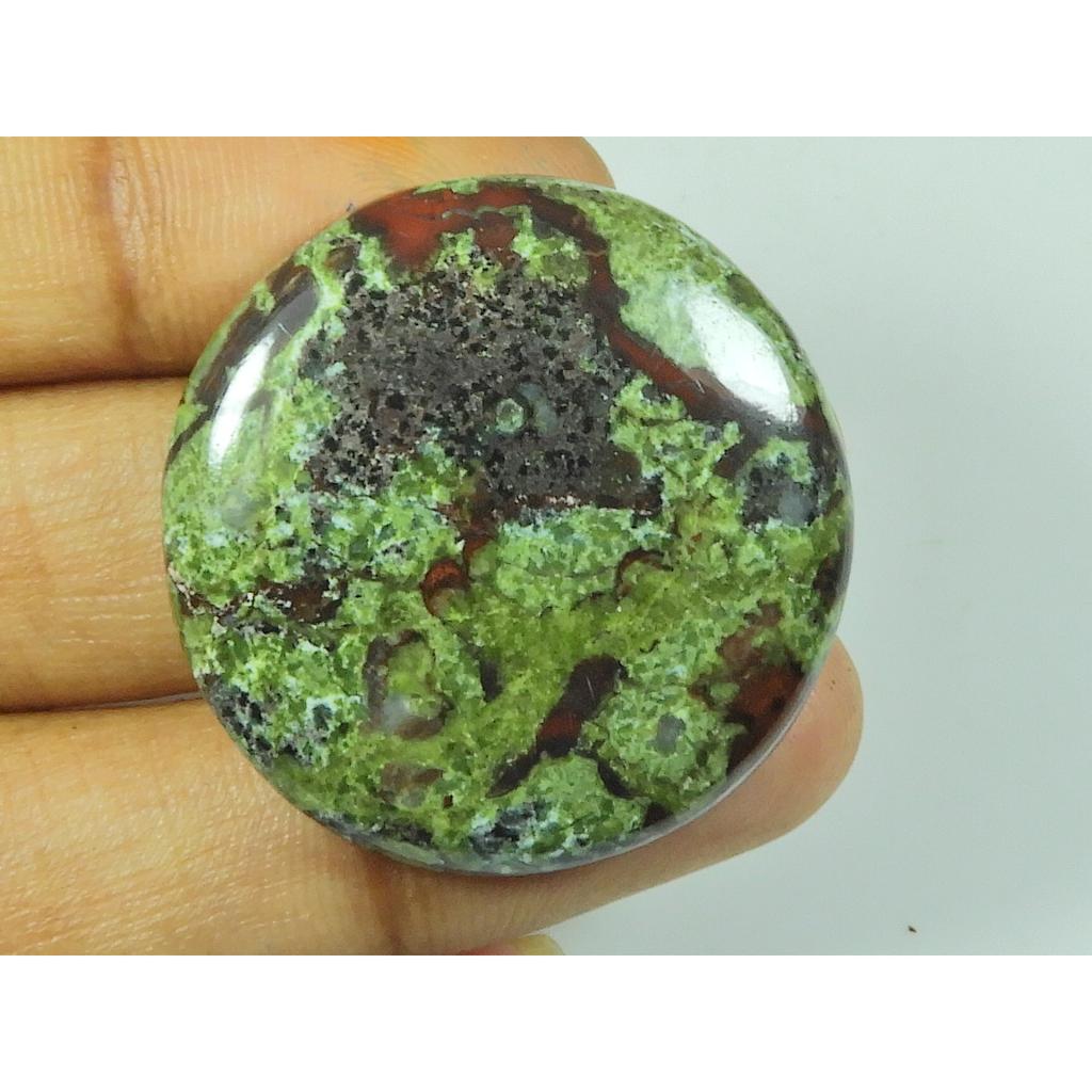 31X31X05 MM Natural Dragon Jasper Round Shape Cabochon Loose Gemstone 52Cts. SY-485
