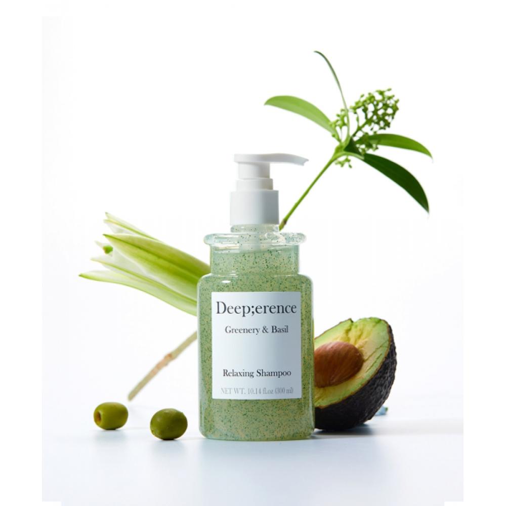 Deeperence [greenery   Basil Line Free Shopping Bag] Perfume Hair Shampoo 300ml + Perfume Hair Essence 30ml + Rose Hair Tie