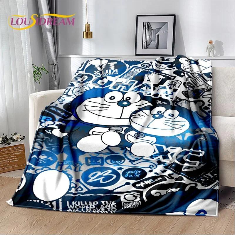 3D Cartoon Dream D-Doraemon Anime Soft Flannel Blanket for Bed Bedroom Sofa Picnic,Throw Blanket for Cover Outdoors Leisure Gift
