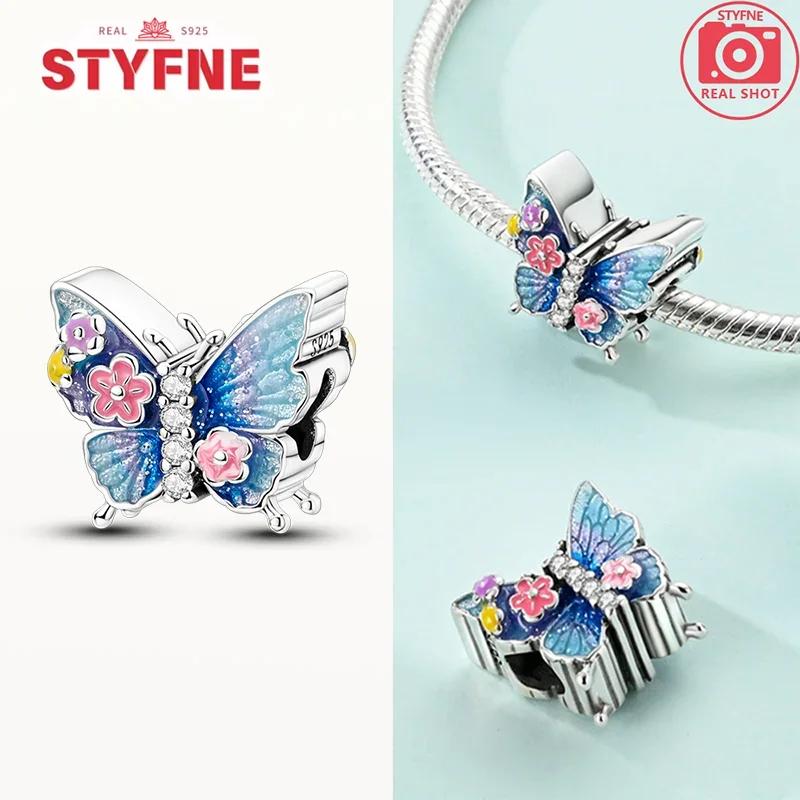 

Charm Bead Charms Plata copper Colors Butterfly Flower Bead Charms Compatible With Authentic Bracelets Do It Yourself Fine Jewellery Gift for Women