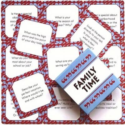 Table Card Game for Family Gatherings 50 Conversation Cards After Dinner Amusements Game Portable Camping and Holiday Games
