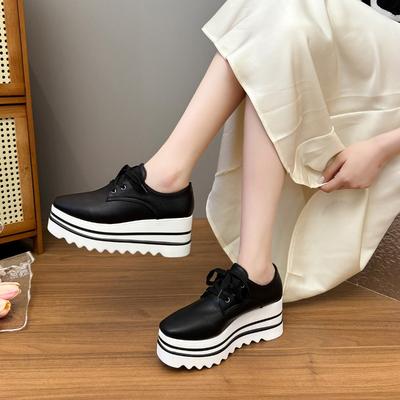 Fashion 2025 Hot Sale Ladies Shoes Lace-up Women's Vulcanize Shoes Fashion Round Toe Casual New Plus Size Best Seller Platform Sneakers