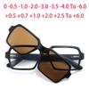 2336 Magnet Clip Rectangle Myopia Glasses 0 -0.5 -1.0 -2.0 To -6.0  Hyperopia Sunglasses +0.5 +1.0 +2.0 To +6