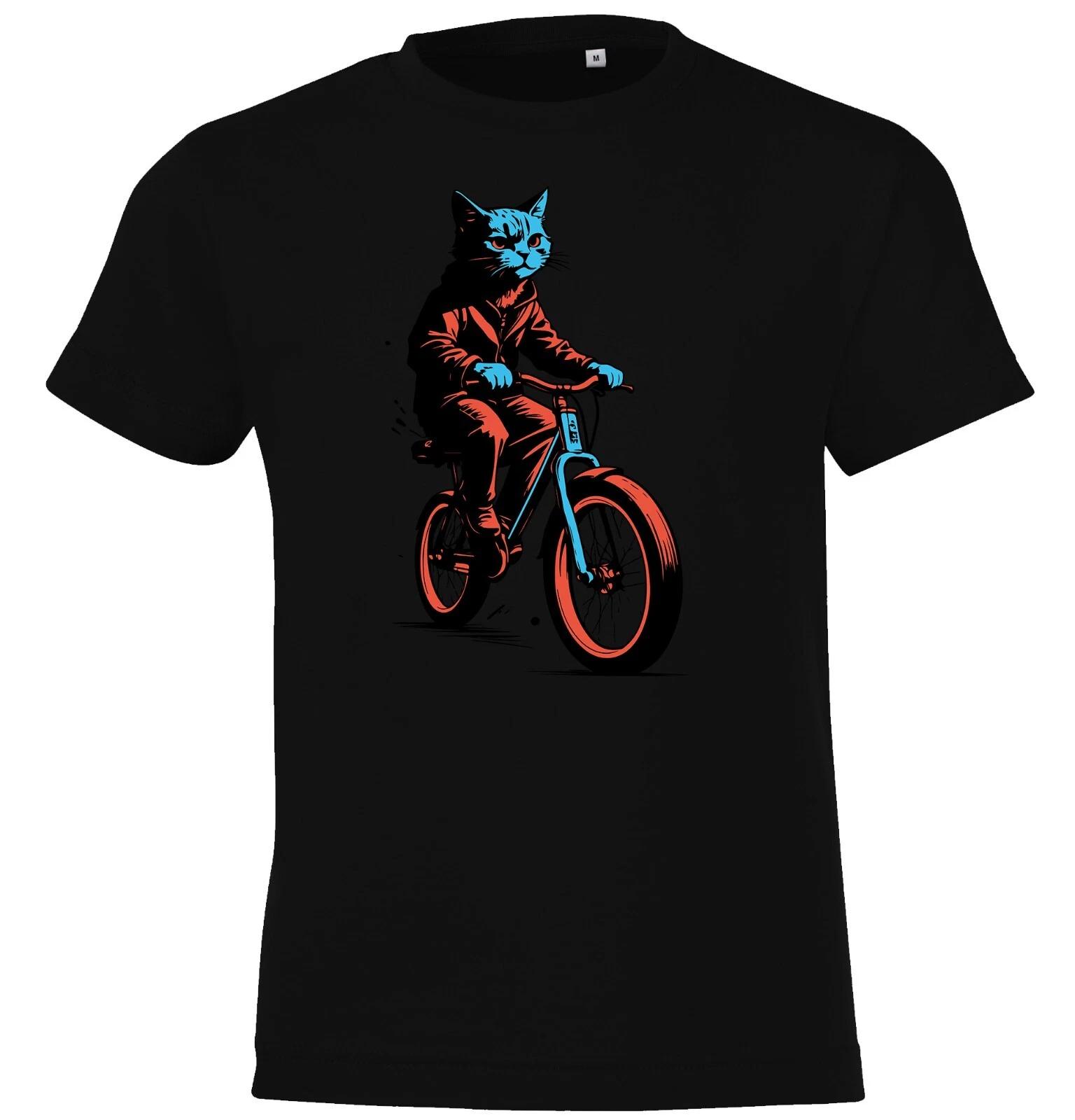 Youth Designz Cat Bike Kids kids boys T-Shirt Boy Girl Cat Fun Funny Sports 120