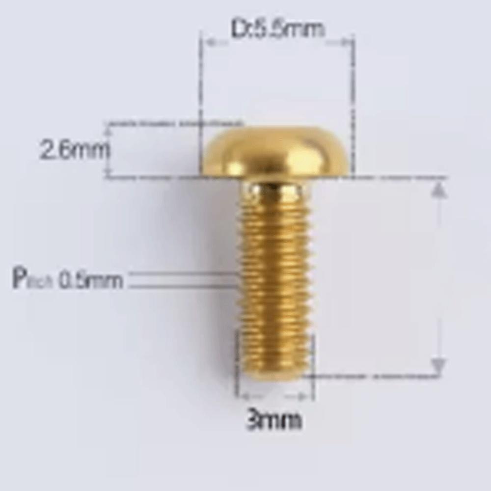Multiple Color M3 x 6 8 10 12 15mm GR5 Titanium Alloy A2 T25 Torx Button Head D5.5mm Screw Bolt For Road bike