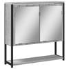 Vidaxl Bathroom Cabinet with Mirror, Grey Sonoma Oak, 60X16X60 Cm