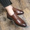 Fashion Brogue Style Leather Men Shoes Classic Business Casual Oxfords Non Slip Comfort Formal Work Daily