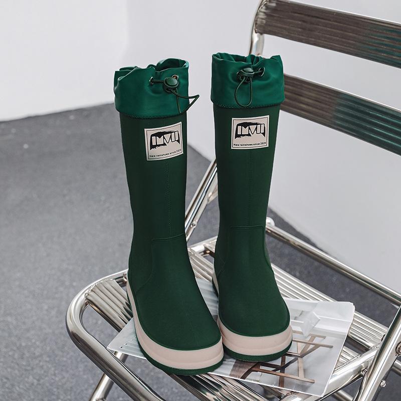 Fashion Couple Waterproof Rain Shoes Non-slip Outdoor Camping Rubber Shoes Versatile Cotton Warm Water Shoes