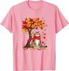 Cat Leaf Fall Tree Hello Autumn Thanksgiving Unisex T-Shirt