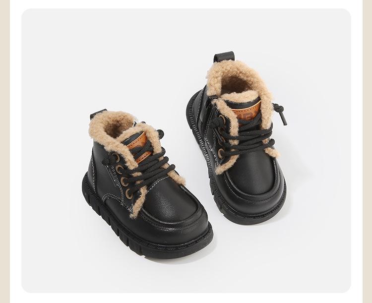 Winter Fleece-Lined Baby Boots: Versatile Boys' & Girls' Walking Shoes