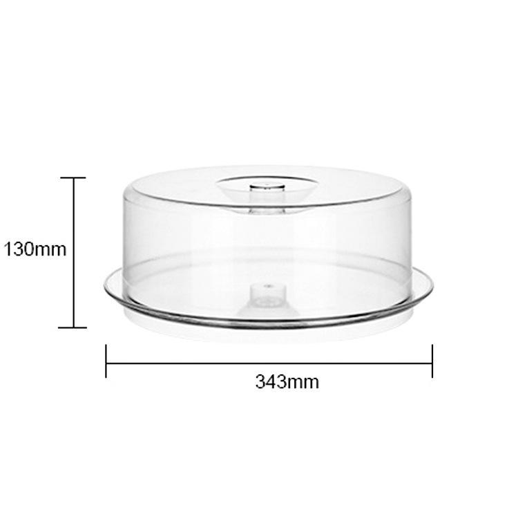 Large Transparent Food-Grade Plastic Tasting Plate with Lid