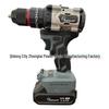 Gray Brushless Lithium Battery Impact Drill & Electric Screwdriver for Home Repair