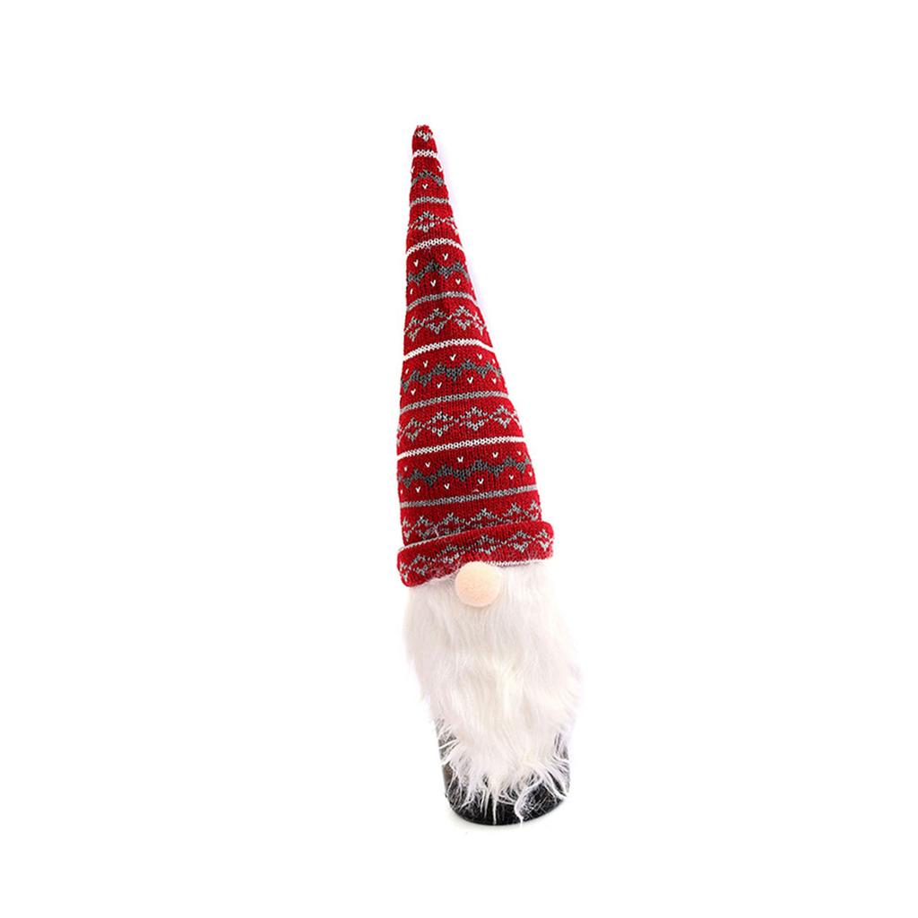 Knitted Santa Bottle Toppers User Friendly Christmas Decoration For Holiday Tabletop Decors And Family Gatherings