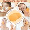 300 Count Compressed Facial Sponges Natural Exfoliating Pads for Estheticians 100% Biodegradable Orange Color