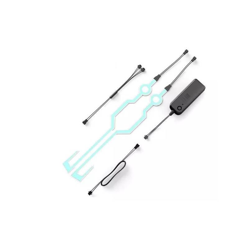 

Шлем Световая полоса Яркий светодиодный предупреждающий свет для мотоцикла Водонепроницаемые шлемы Ice Blue