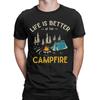 Camping Graphic TShirts Life Is Better At the Campfire Shirt for Camper Gift for Men Women Love Camping Tee Shirt Clothing