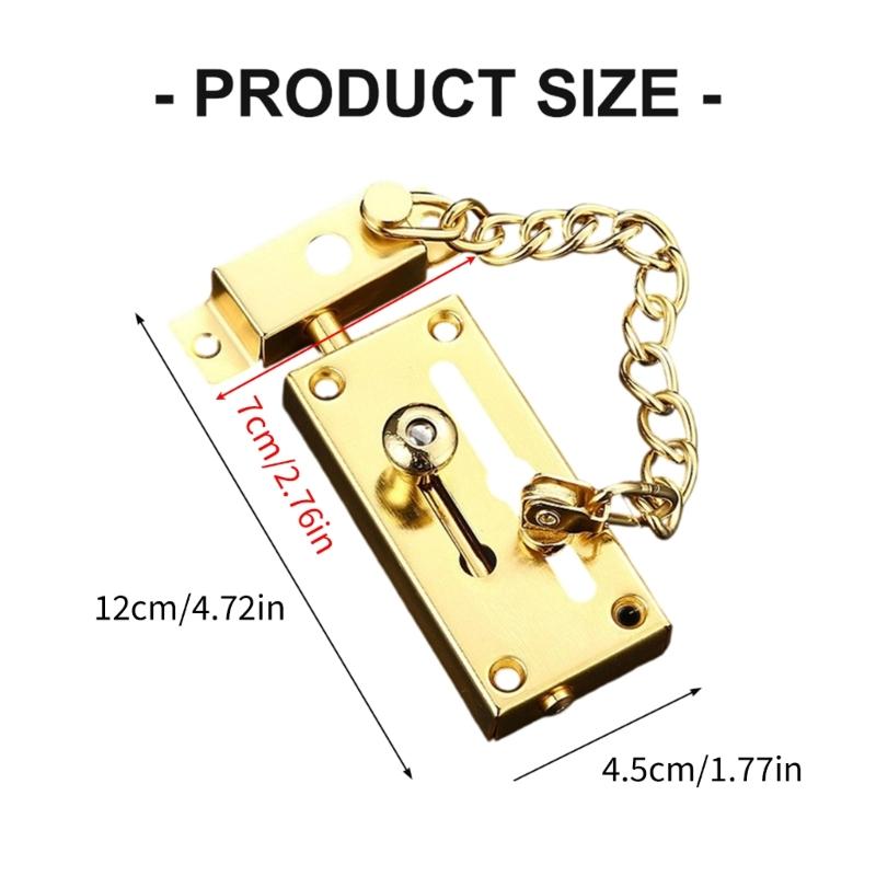 Corrosions Resistant Stainless Steel Door Security Latches Chain Durability Chain Latches For Indoor Outdoor Use