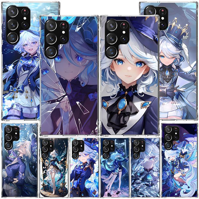 Genshin Impact Furina Phnoe Case for Samsung Galaxy S26 S25 Edge S23 S24 Ultra S22 Plus S21 S20 FE Unique Cover Soft Coque Galax