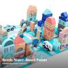 133 Pieces Wooden Block Puzzle with Play Base Stacking Toy Sturdy for Playroom