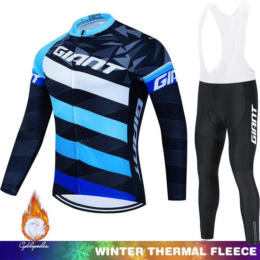 GIANT Thermisches Radtrikot Herren Fahrrad Winter Fleece Trägerhose Herrenhemd Kleidung Mann 2026 Sportbekleidung Set Pullover Bekleidungssets Fahrrad