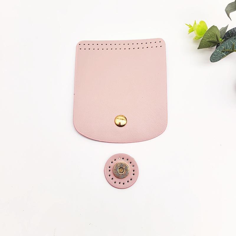 Bag Flap Cover Easy To Install PU Leather DIY Crochet Bag Accessories for Women Handmade Bag Replacement Parts