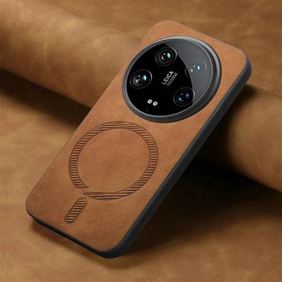 Luxury Case for Xiaomi 14 Ultra 5G 2024 Magsafe Cover Leather Back Panel Bumper Armor Xiaomi 14T Pro Case Mi Phone 14 T Funda