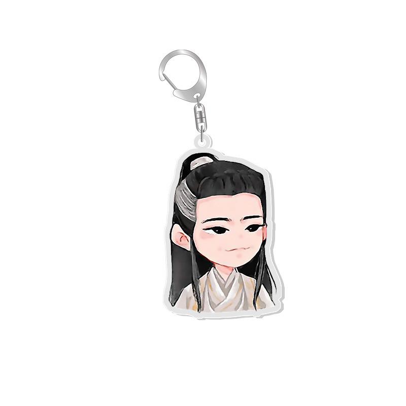 Ehrenwort Schlüsselanhänger Shan He Ling Niedliche Figur Wen Kexing Zhou Zishu Anhänger Schlüsselanhänger Damen Schlüsselring Schmuck Geschenke