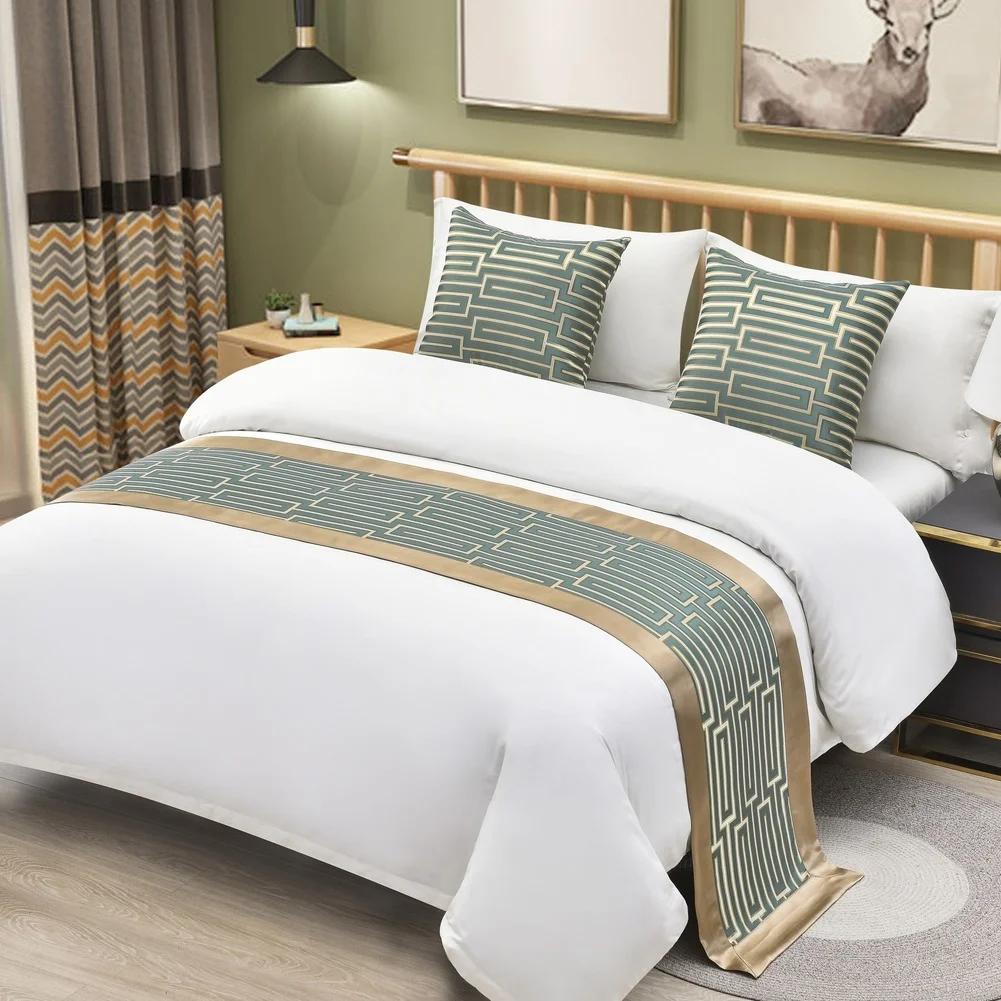 Luxury Floral Bedspreads Bed Runner Throw Bedding Single Queen King Bed Cover Towel Home Hotel Decorations
