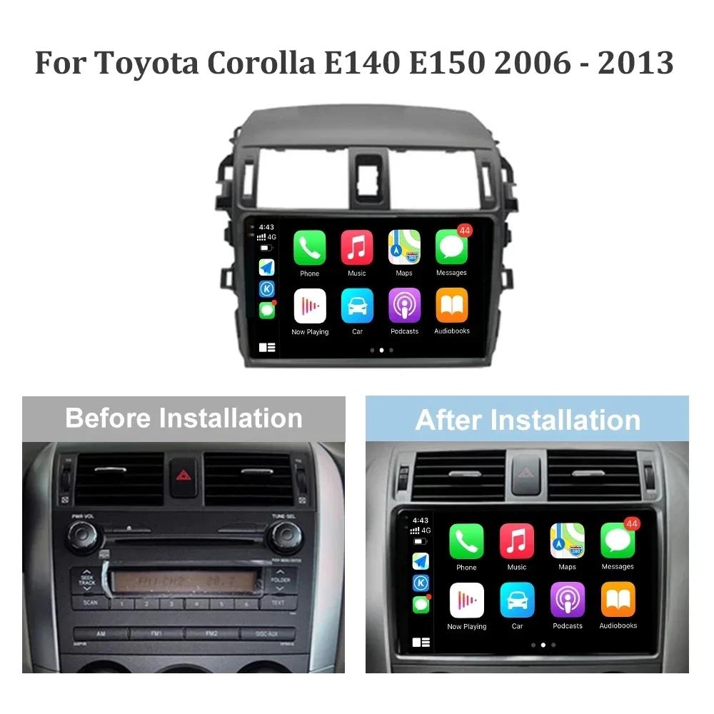 Android 13 For Toyota Corolla E140 E150 2006-2013 Car Radio Multimedia GPS Navigation DSP Stereo Wireless Carplay Screen Stereo