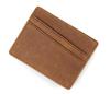 Jiameda Retro Leather RFID Card Holder & Coin Purse with Multi-Card Slots