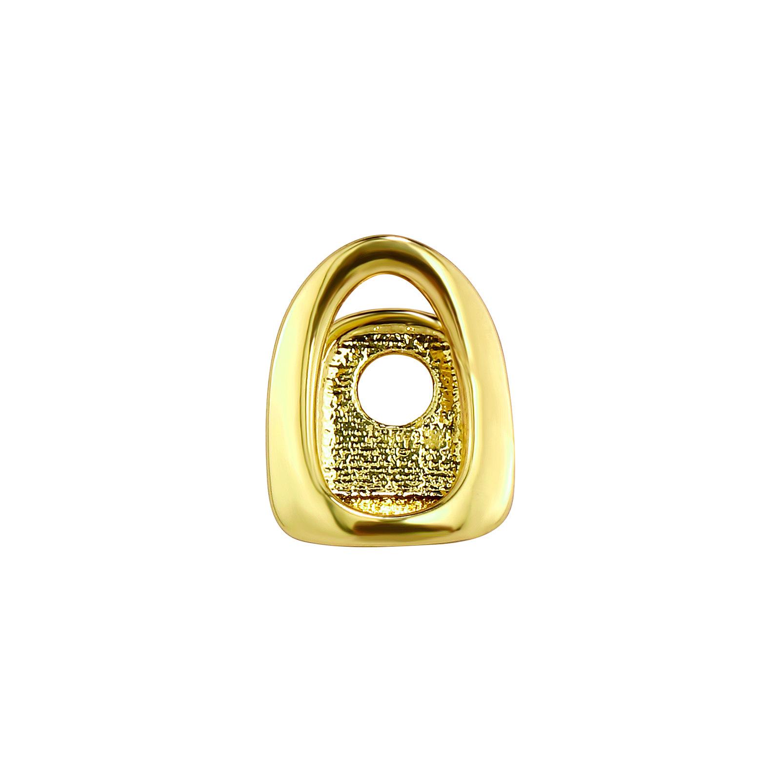 Exaggerated Gold-plated Hollow Tooth Cap: Trendsetting Hip-Hop Grillz Accessory золотой