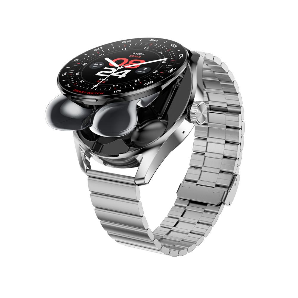 2025 Top Selling Luxury Earphones Smart Watch 2-in-1 Sports Watch Heart Rate Blood Oxygen NFC Band