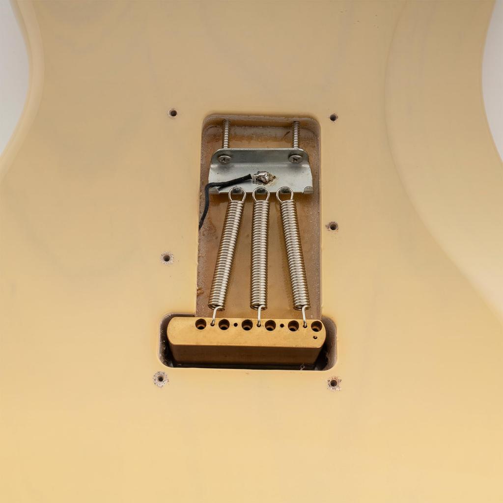 Musiclily Ultra Tremolo Hardened Steel Pressed 42mm Brass Insertable Tremolo for American Vintage Strat Electric Black 10.5mm Bridge, 6-Point,