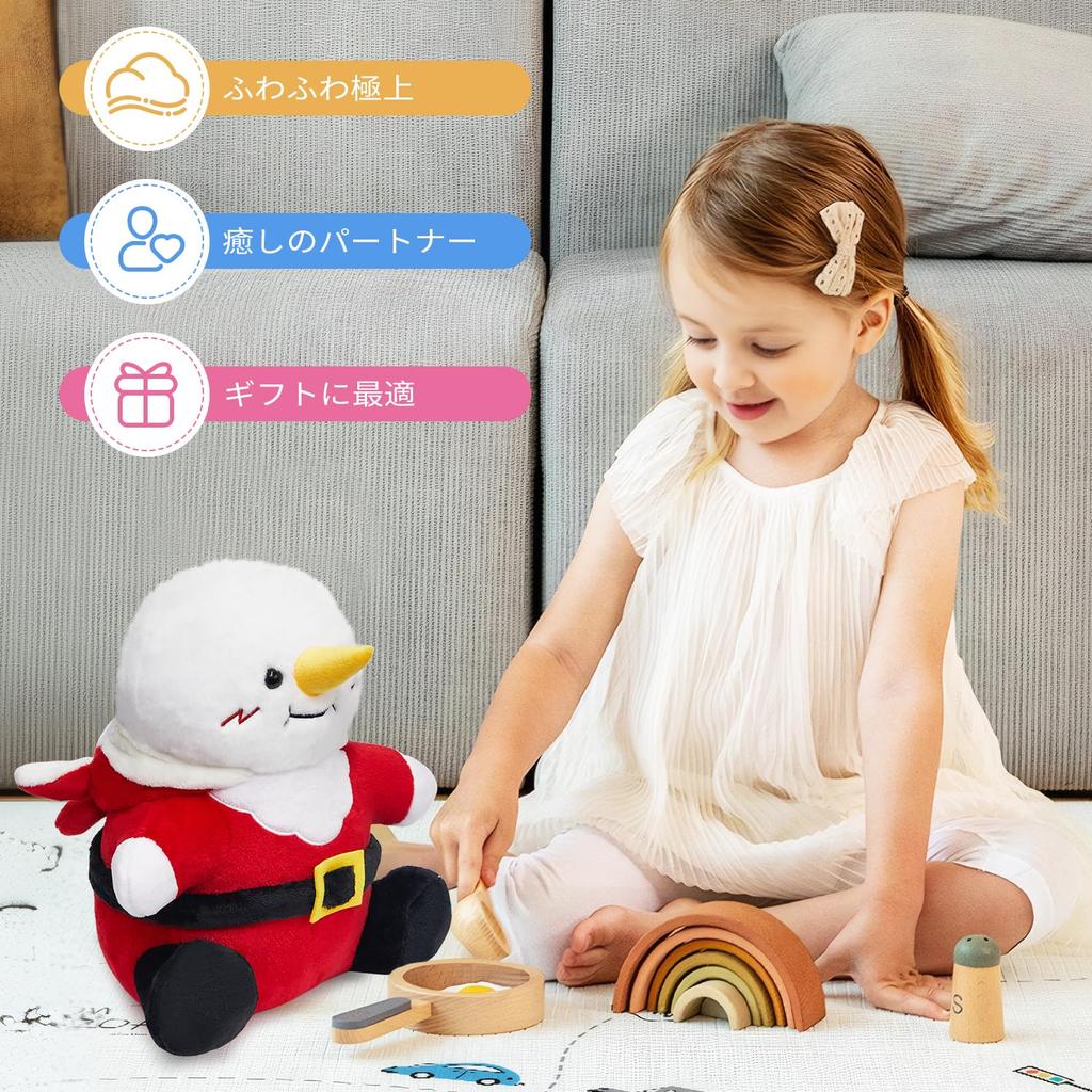 OLAOLA Plush Snowman Body Pillow, Cute Toy, Doll, Figurine, Approximately 34cm Tall, Soft and Fluffy, Perfect for Sleeping Together, Soothing, and As