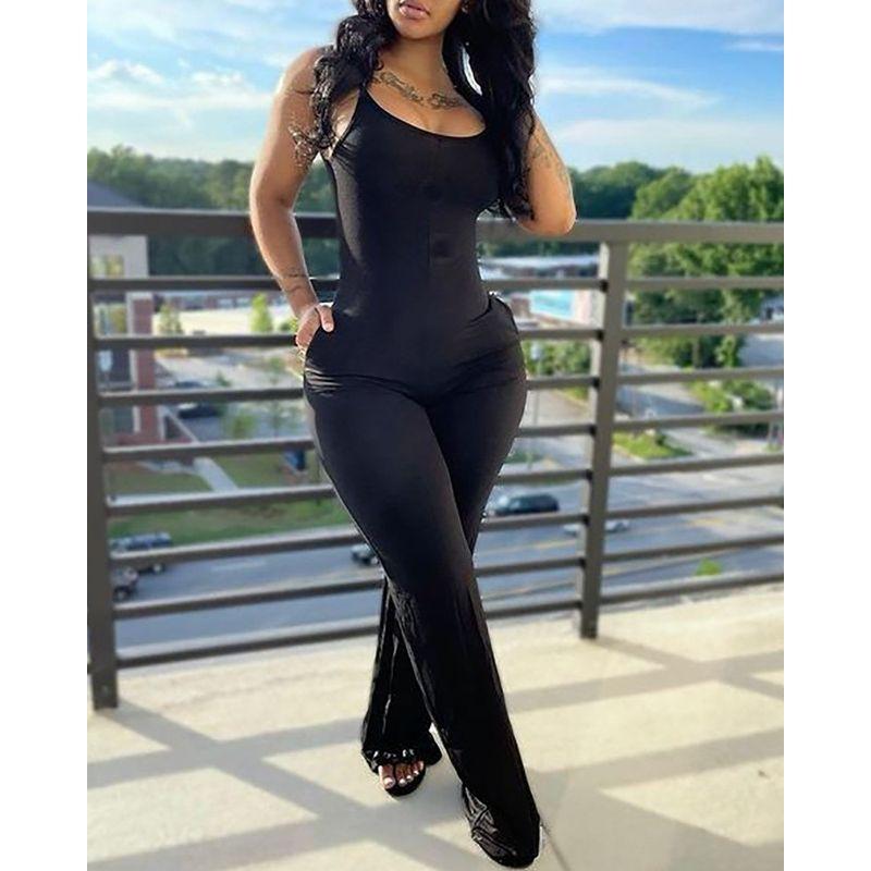 Slim Print Suspender Jumpsuit Fashion Temperament Slim Fit Print Sling Jumpsuit Women Clothes