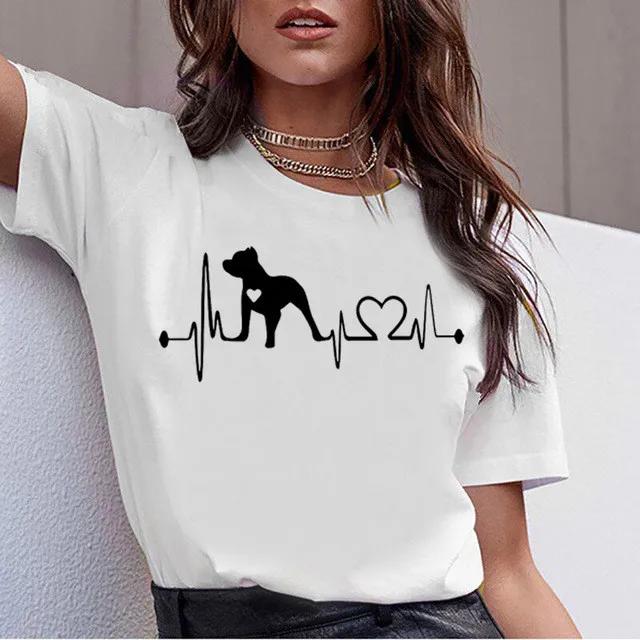 Dachshund Pug Teckel Cute Dog T-shirt Women Kawaii Harajuku Tops Female Summer Aesthetic Clothes Ropa XS-4XL Mujer