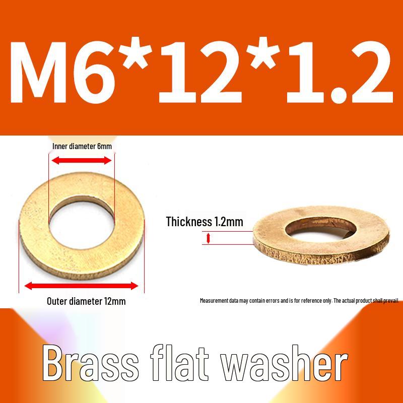 Brass and Copper Shim Washers: Sizes M2-M20