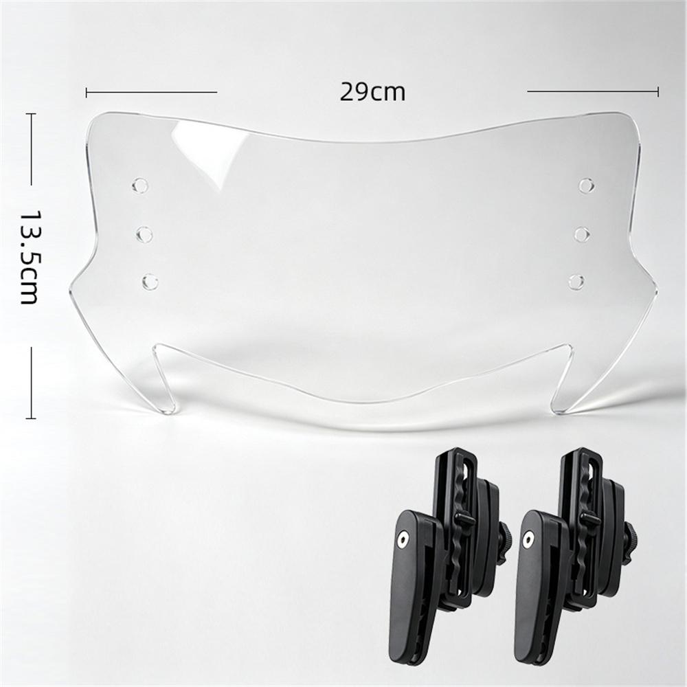 Motorcycle Windshield Extension Adjustable Spoiler Clamp-On Deflector