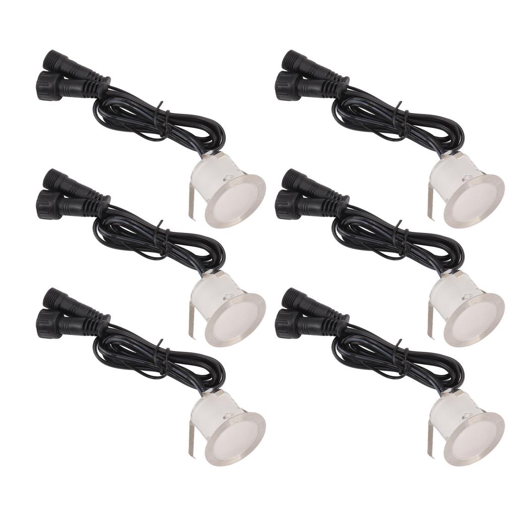 16 Pcs LED Deck Light Kit 10W 2800 To 3200K Warm White IP67 Waterproof Recessed LED Deck Lamp