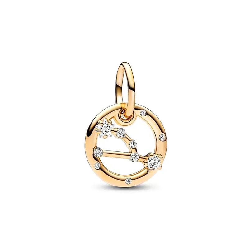 Twelve Constellation Pendants Fits Genuine European Copper JewelryandDiy Crafting Special Beautiful Bracelets Jewellery Gifts