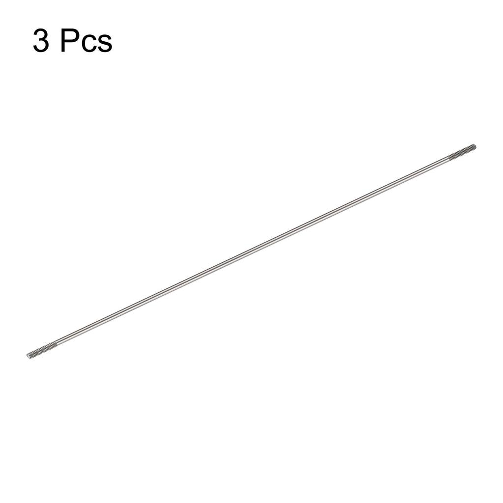 Uxcell Push Rod Connectors, Double-Ended Threaded Rods, 304 Stainless Steel, M2x300mm, for DIY RC Car, Boat, Vehicle, Airplane, Helicopter Models &