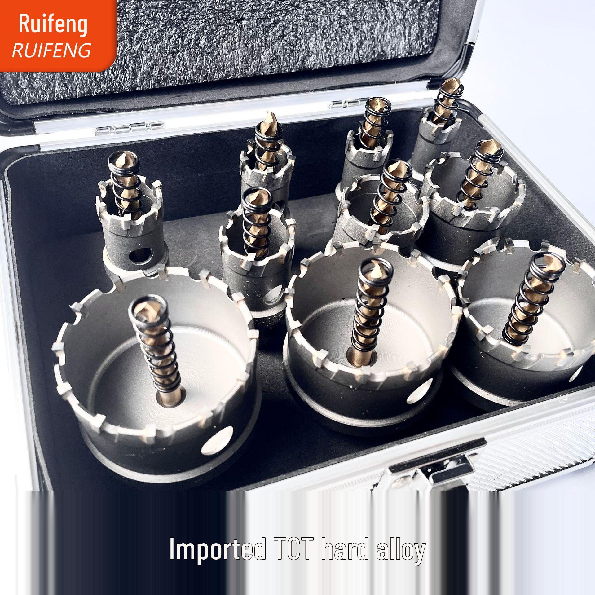 

Кольцевая пила Unika TCT с твердосплавными напайками - Толстостенный металлический развертник из сплава и сверло из нержавеющей стали. Aluminum Box Set of 4