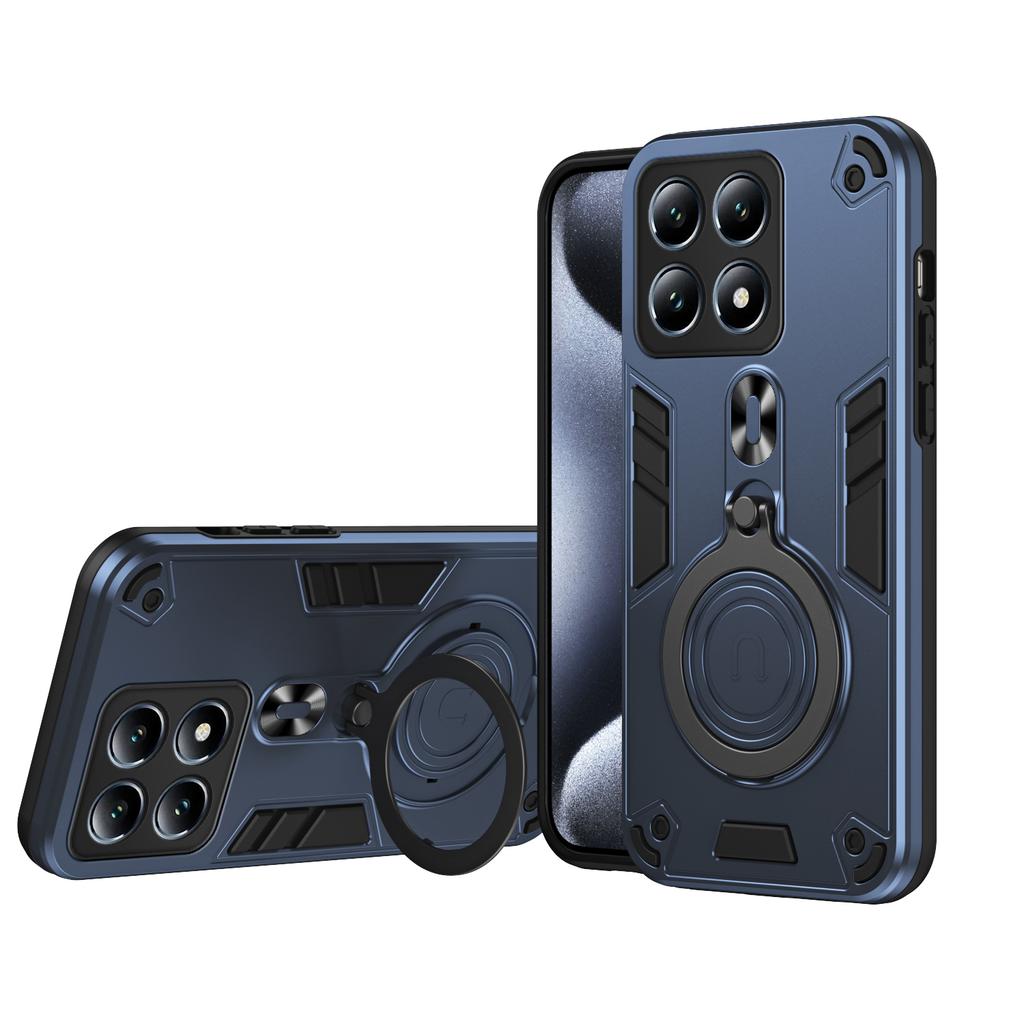 NEUER 360° Drehbarer Metall-Autohalterungsring Reverse Magsafe Magnetische Armor Handyhülle Für Xiaomi Mi 14T Pro 14tPro 5G