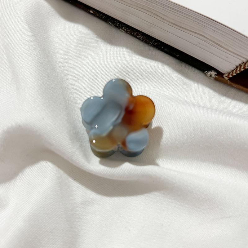 Ins  Cute 2.5cm Mini Little Flower Hair Clip Simple Cute Acetic Acid Color Magic Top Clip Side Clip Hair Accessories