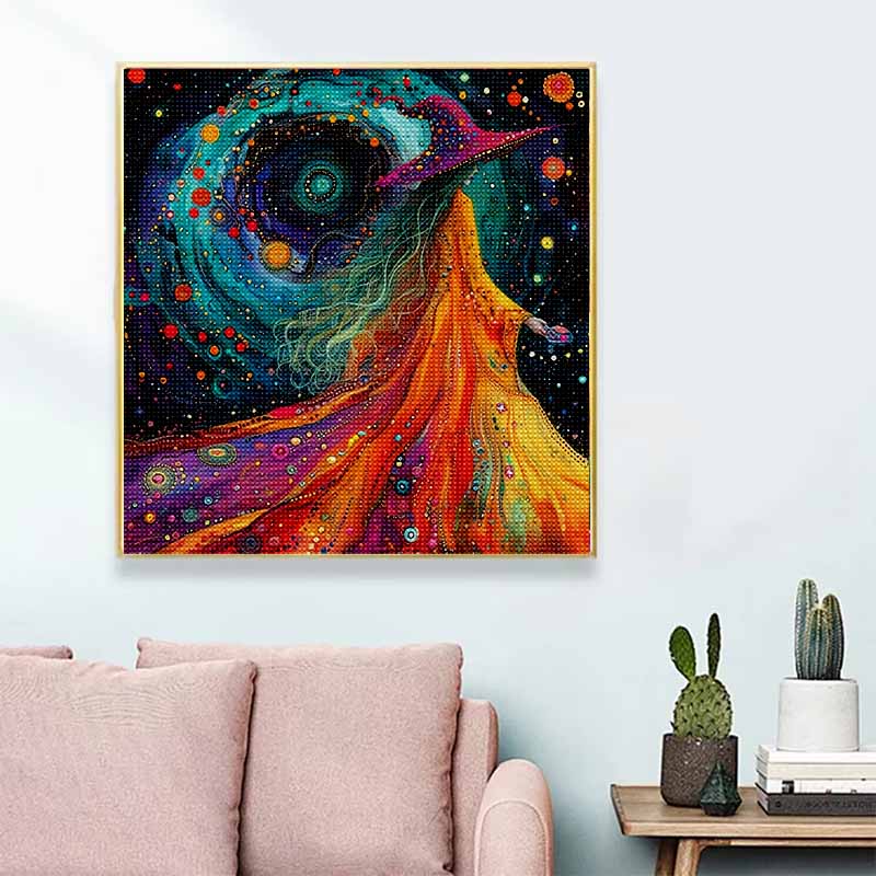 New Arrival 5D DIY Full Circle Diamond Painting "Elf Witch" Embroidery Cross Stitch Home Decor Gift