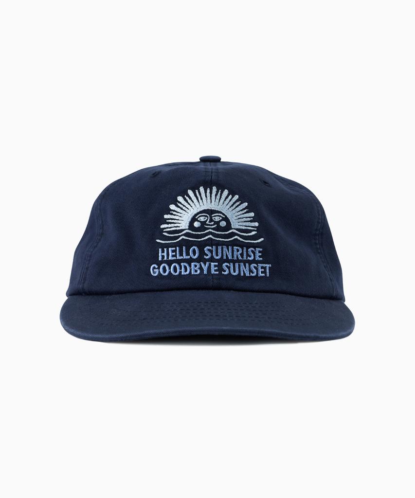 HELLO SUNRISE 90S Logo 6Panel Cap_Deep Navy