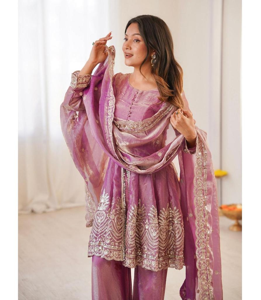 Women's Designer Salwar Suit Sharara Gown Dupatta Set Indian Bollywood Party Wear Fancy Heavy Suit