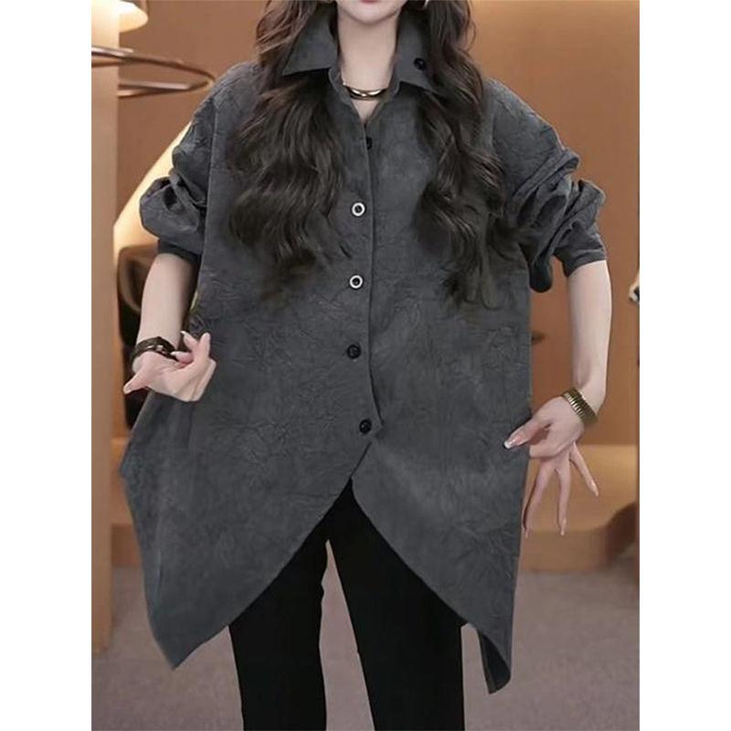 Chic Irregular Shirt for Women, Perfect for Casual & Fashionable Look In Autumnal Season